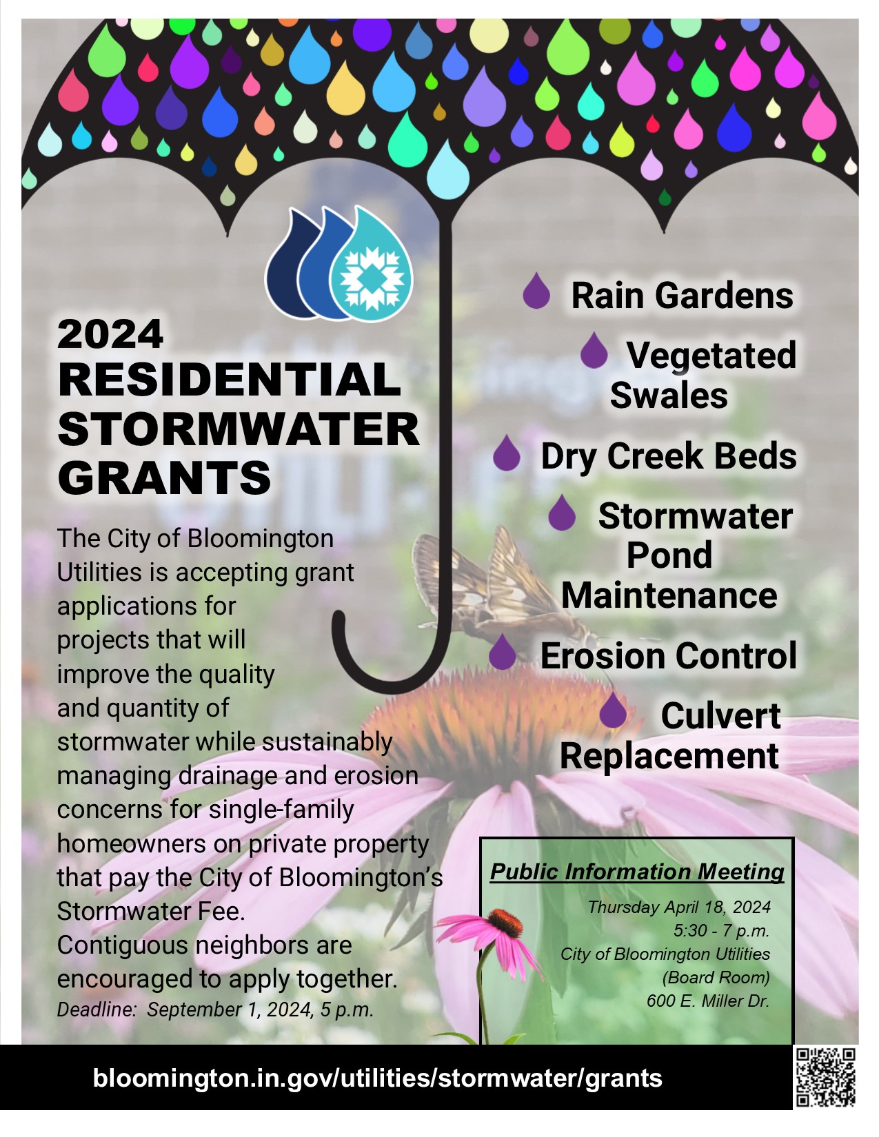 Residential Stormwater Grants 2024 Flyer