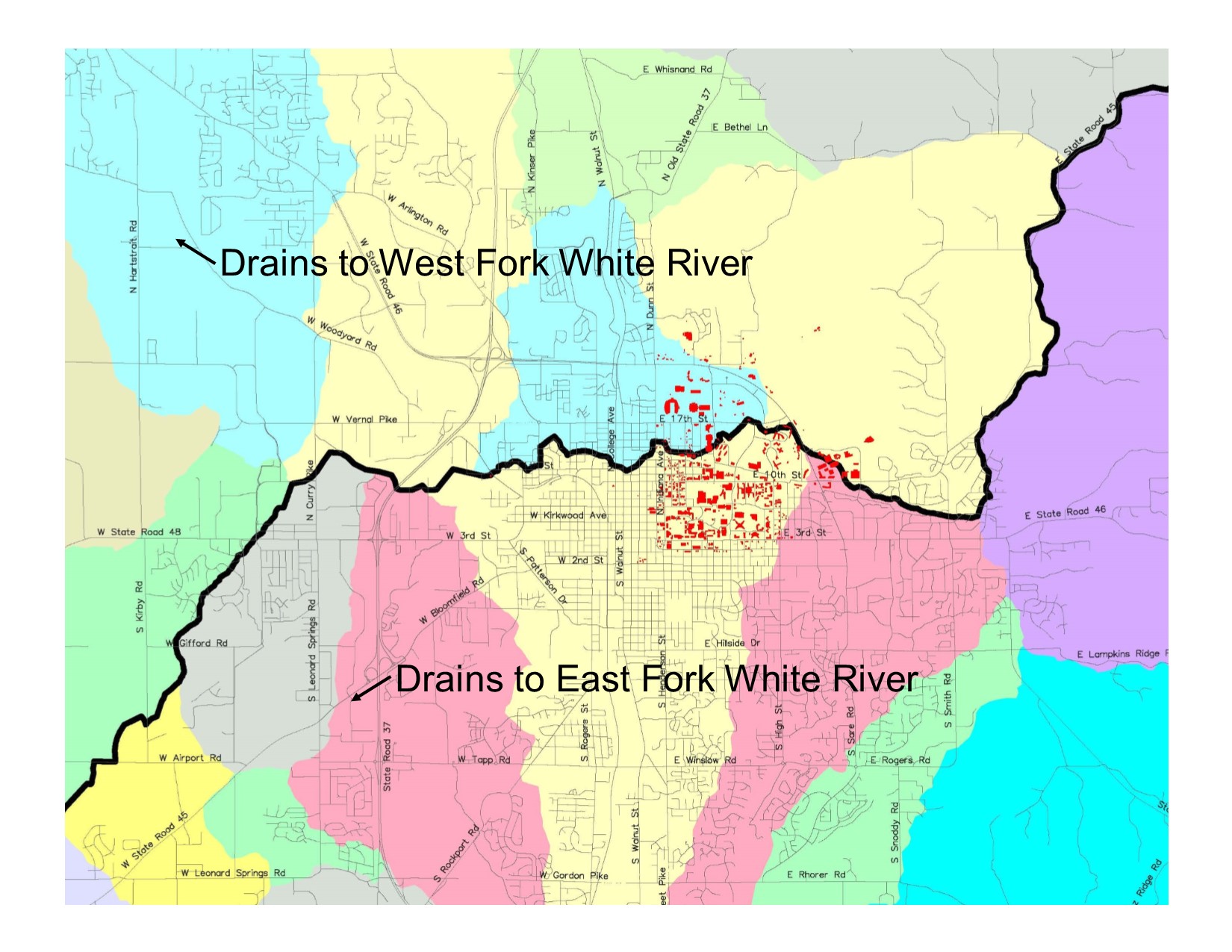 Bloomington's Two Main Watersheds