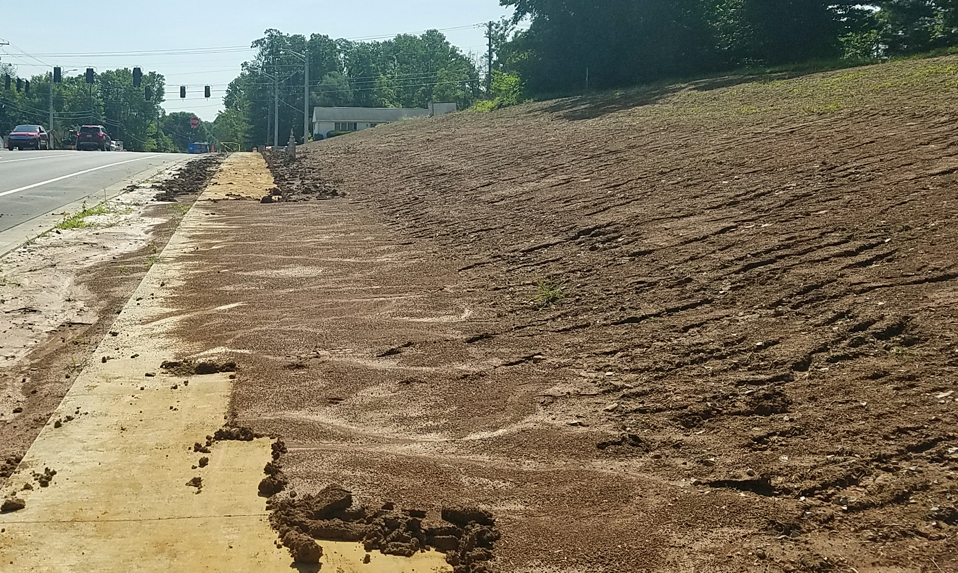 Sediment leaving a construction site