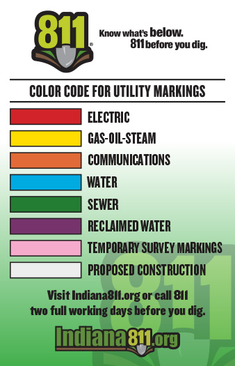 811 Line Locate Color Codes
