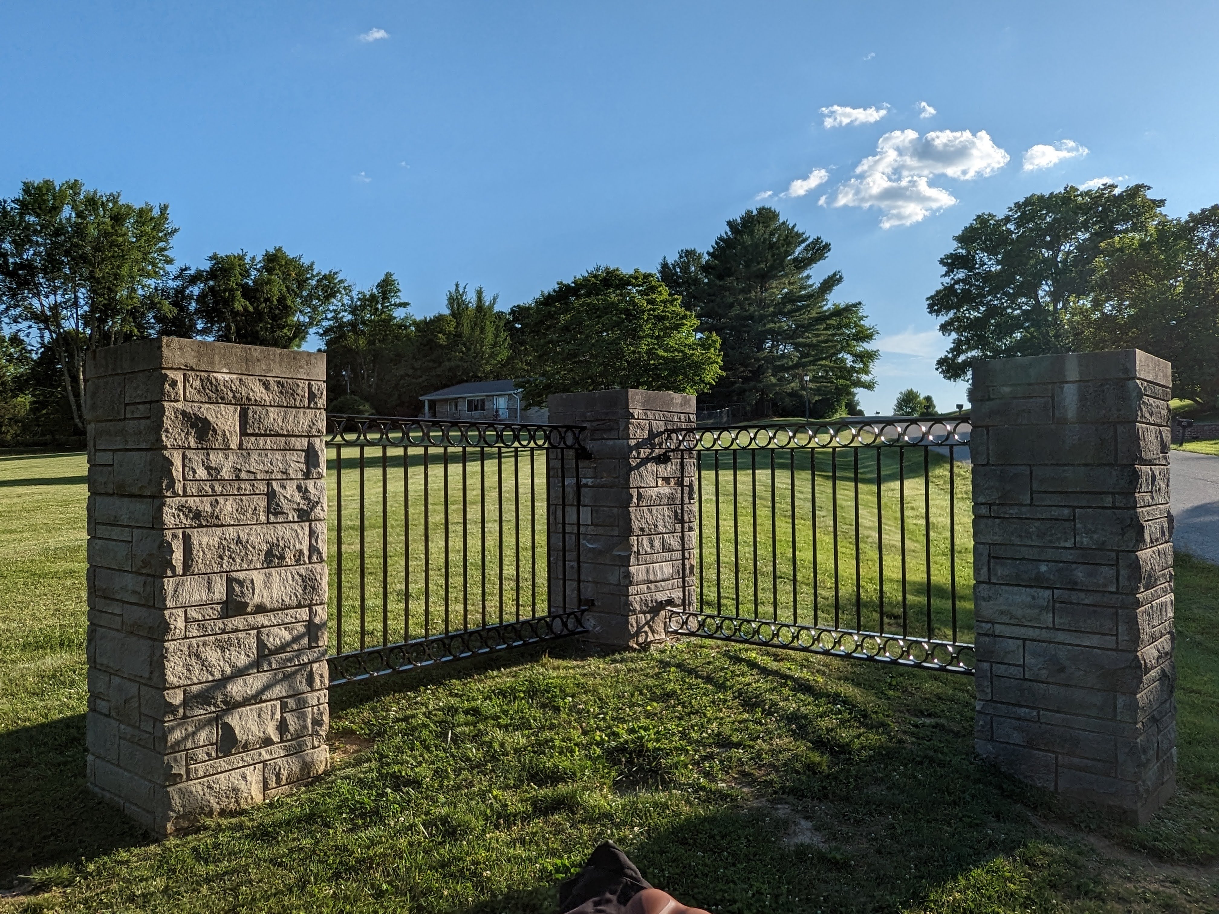 Dunn St gates in Blue Ridge neighborhood 2023