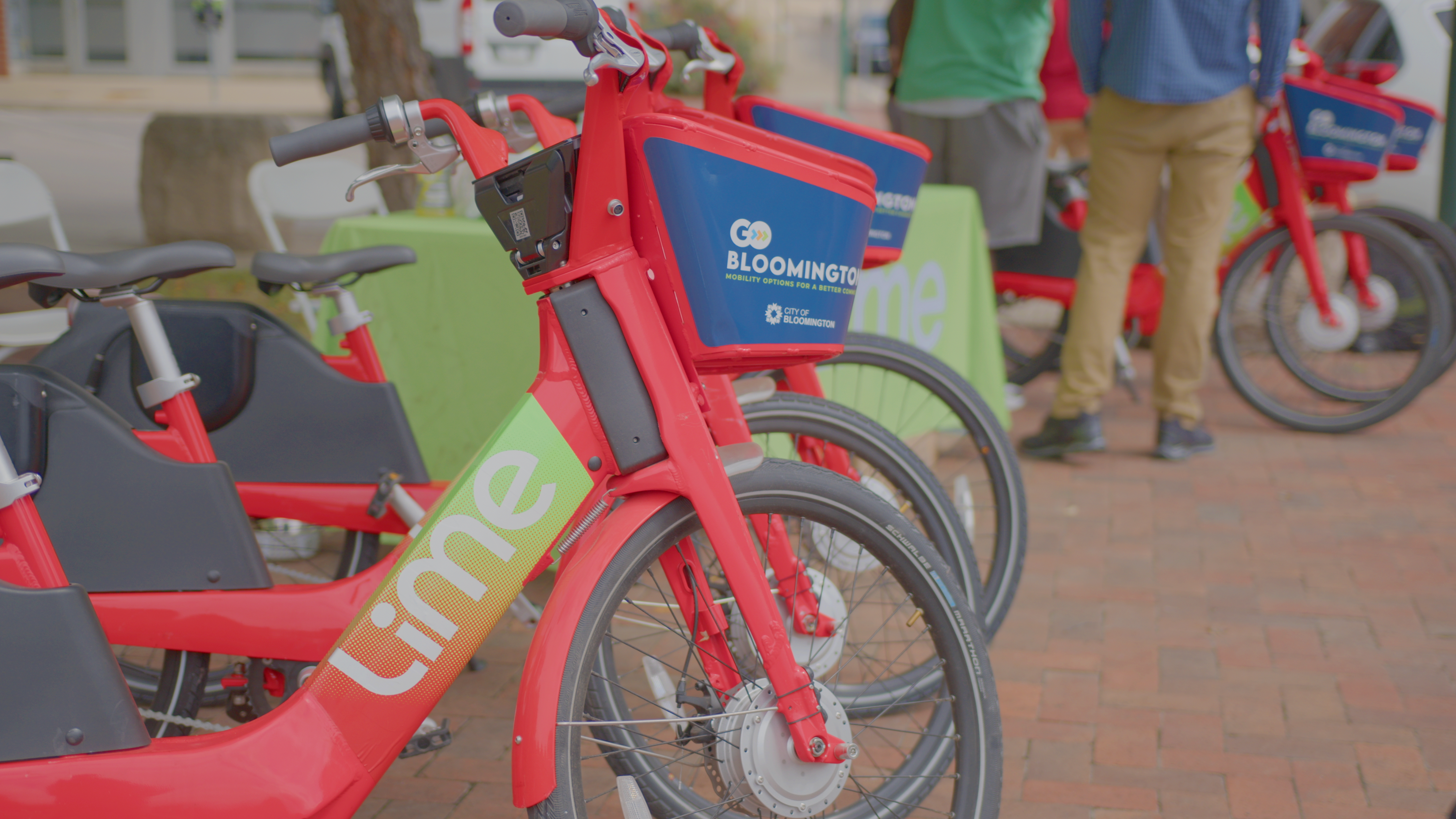 GO Bloomington Sticker on e-bikes