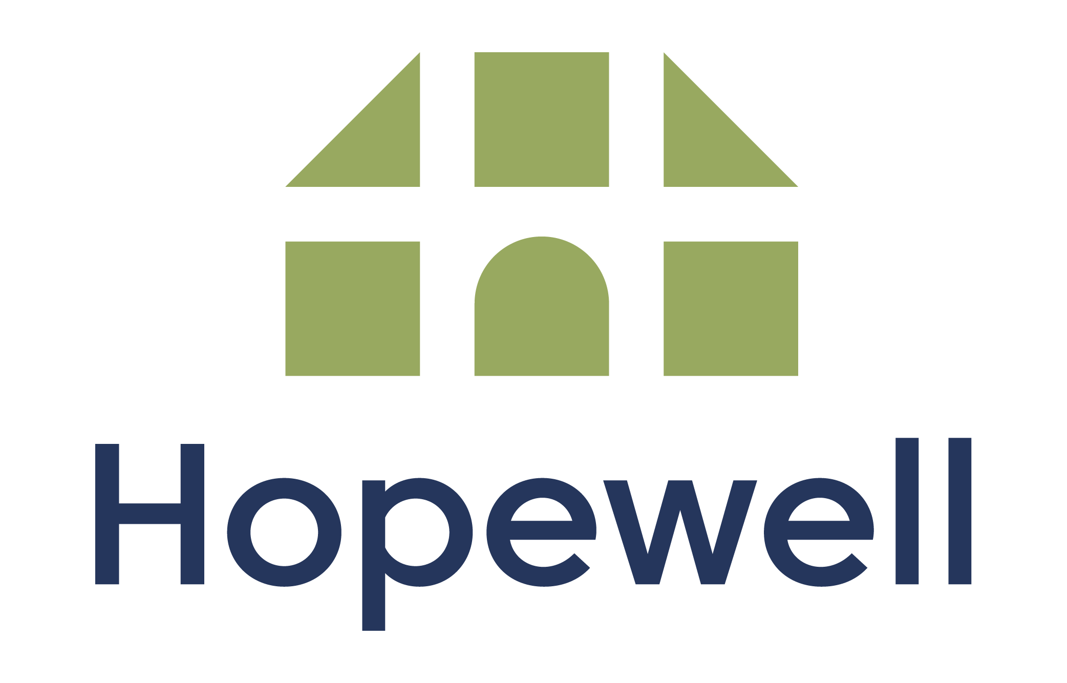 Hopewell logo in green and blue