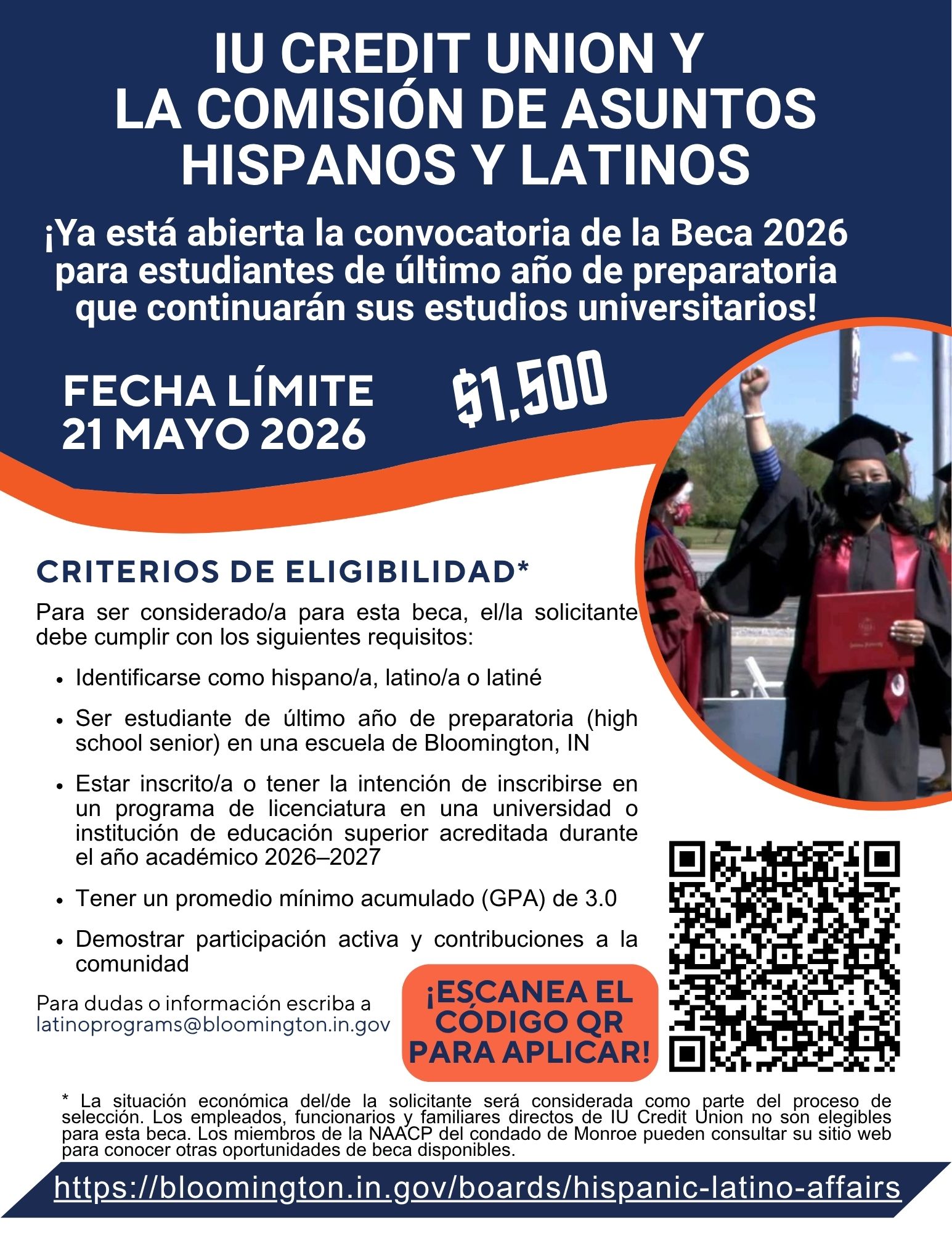 Flyer IUCU CHLA scholarship