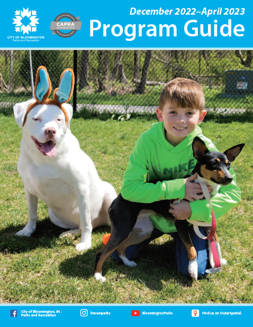 Cover of winter spring 2023 parks and recreation program guide with link