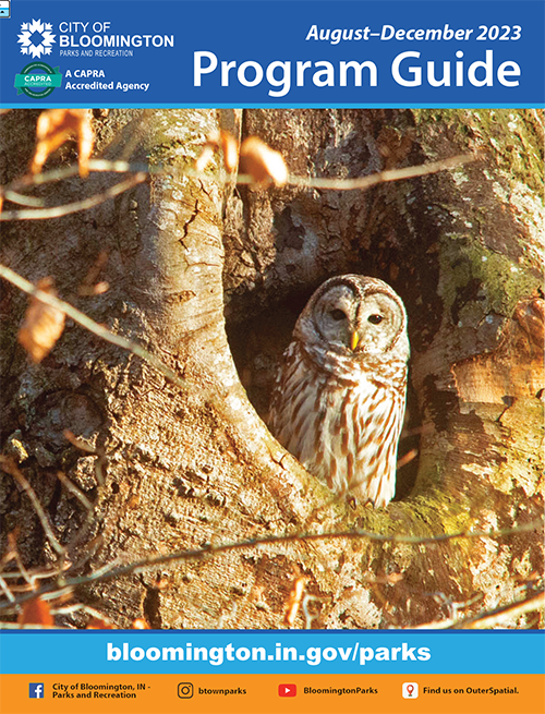 Parks and Recreation Fall Winter 2023 program guide with link