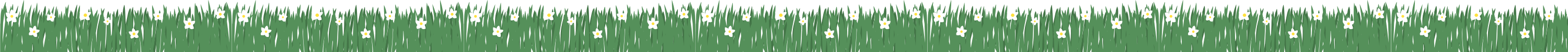 Graphic depicting a row of grass and flowers