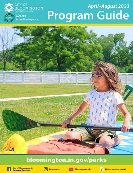 Cover of summer 2023 parks and recreation program guide with link