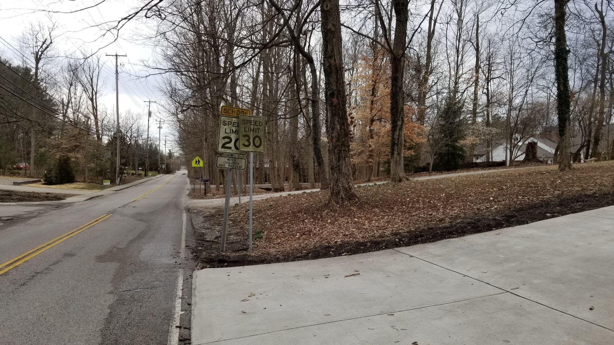 Example of School Speed Zone Signage Prior to Project