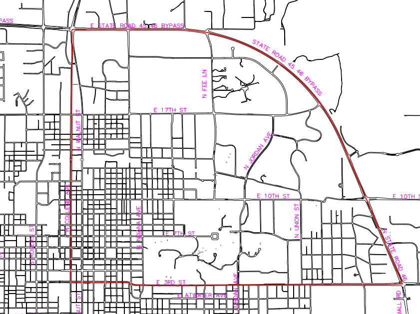 a map indicating fire hydrant maintenance locations 