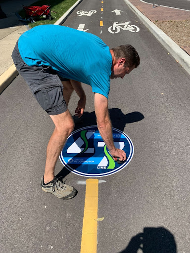 7-Line Decals Being Installed