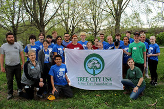 Arbor Day 2022 tree planting and ceremony at Butler Park in Bloomington