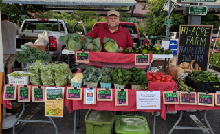 Hi-Acre farm's booth at the Saturday market