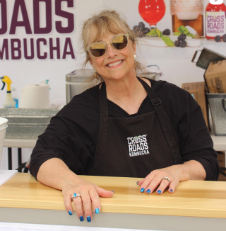 crossroads kombucha stand