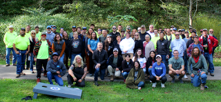 Parks and Recreation staff at the annual staff gathering in Lower Cascades Park