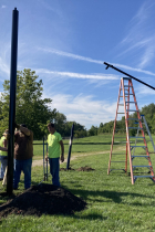 Shade sail install Switchyard Park dog park