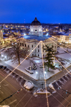 Canopy of Lights, Monroe County Courthouse square lit up for the holidays