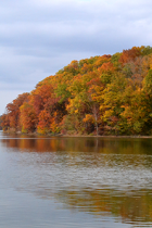 Fall forest and lake Griffy Lake Nature Preserve