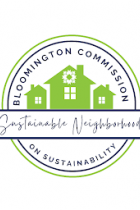 Sustainable Neighborhood Grant logo, green houses